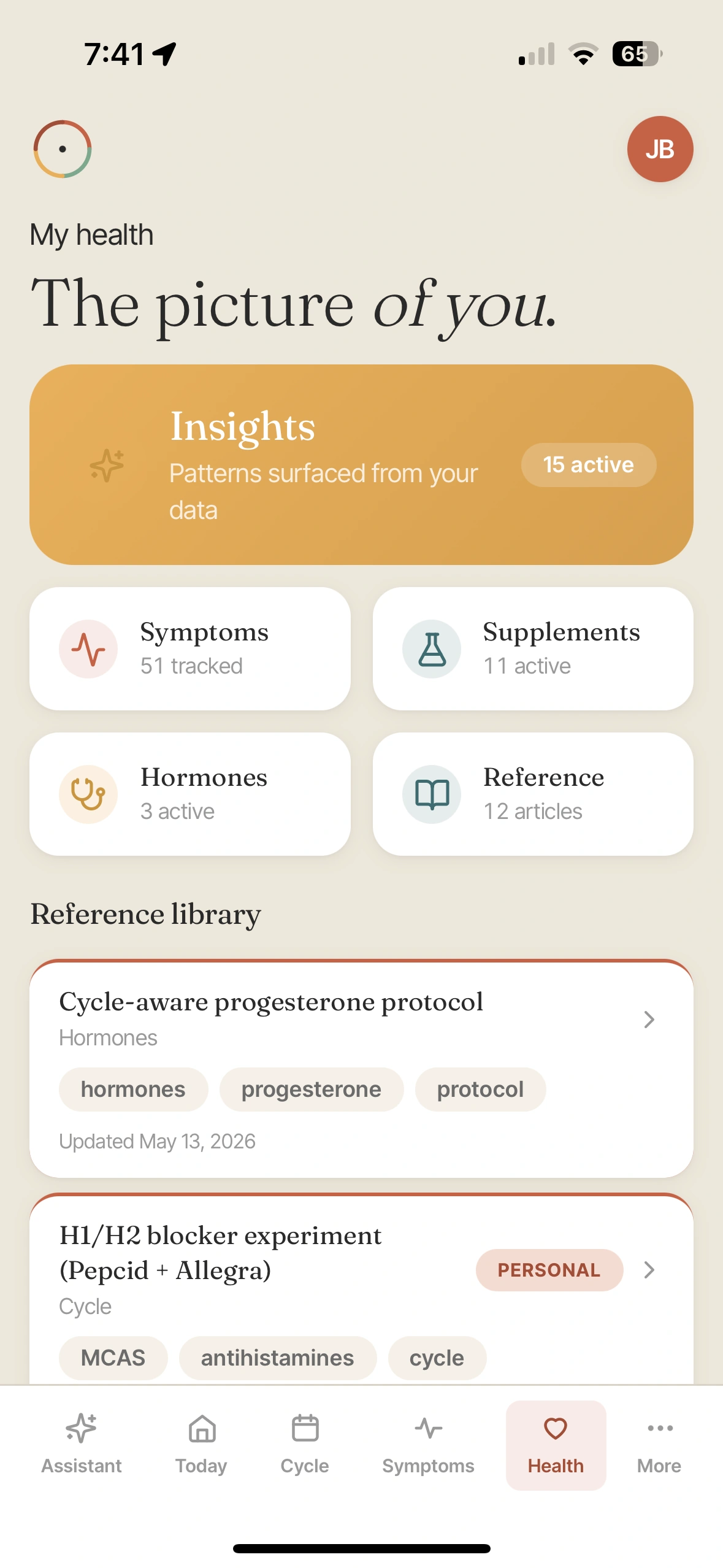My health overview